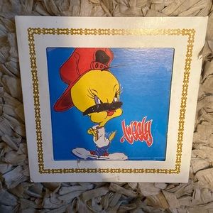 Vintage 1980s Tweety Bird Carnival Prize Souvenir Mirror